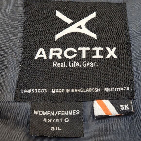 ARCTIX Women's Insulated Bib Overall Snow Pants Size 4X Inseam 31" Black - Picture 10 of 14